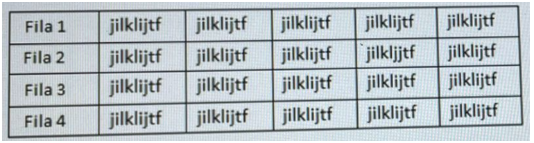 filas y letras